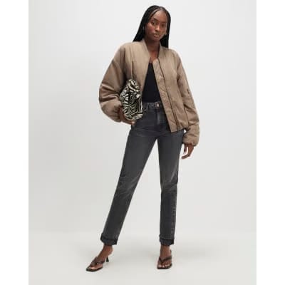 Black Mid Rise Mom Fit Sculpt Jeans