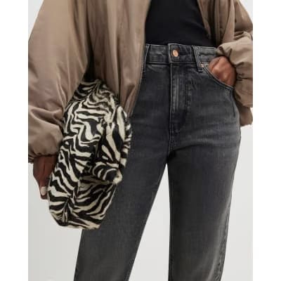 Black Mid Rise Mom Fit Sculpt Jeans
