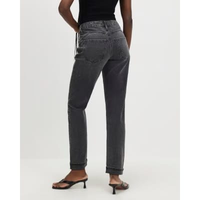 Black Mid Rise Mom Fit Sculpt Jeans