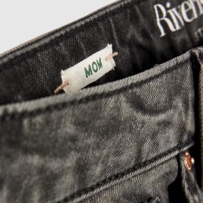 Black Mid Rise Mom Fit Sculpt Jeans