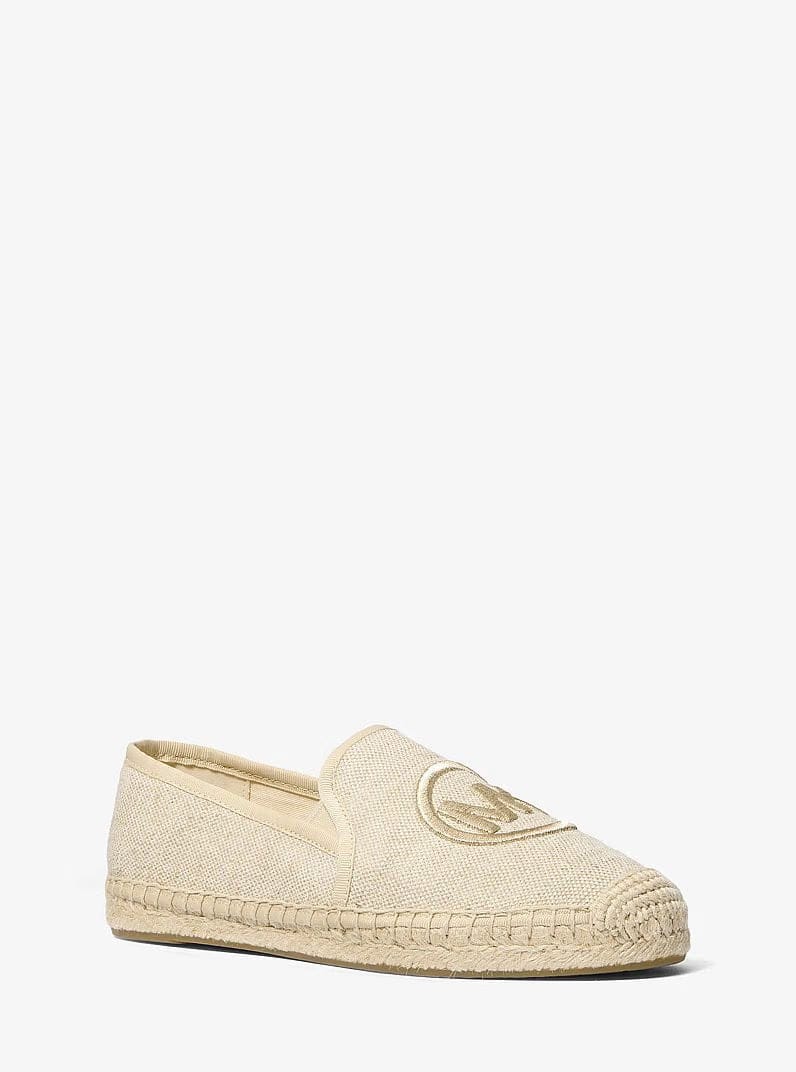 Michael Kors Hastings Metallic Canvas Espadrille