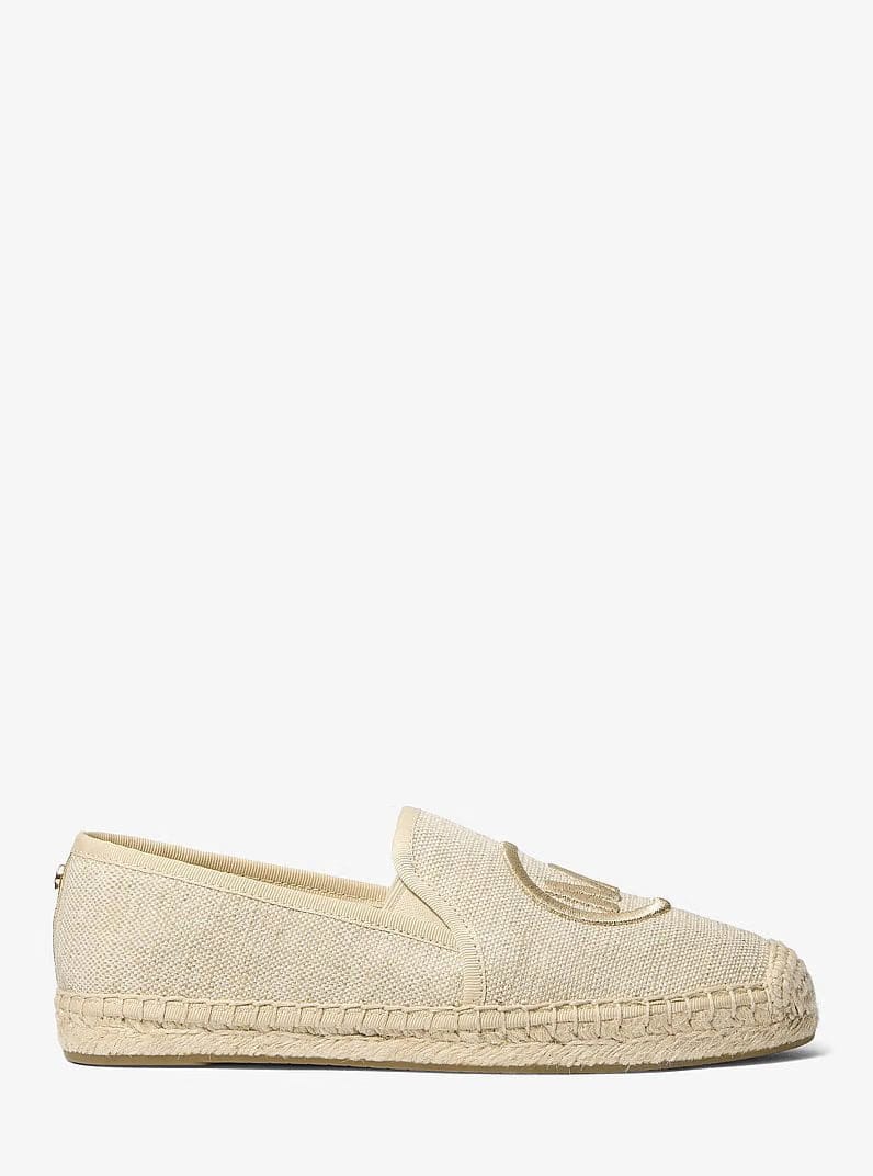 Michael Kors Hastings Metallic Canvas Espadrille