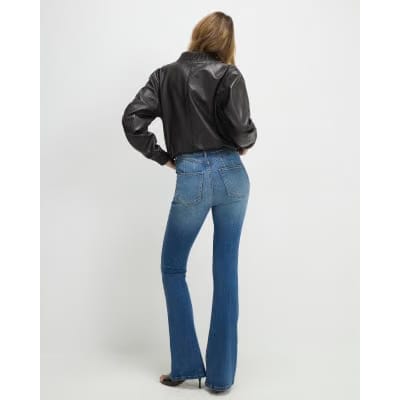 Blue Washed Sculpt Flare Jeans