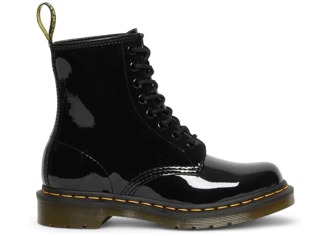 Dr. Martens 1460 Patent Leather Lace Up Boot Black Womens