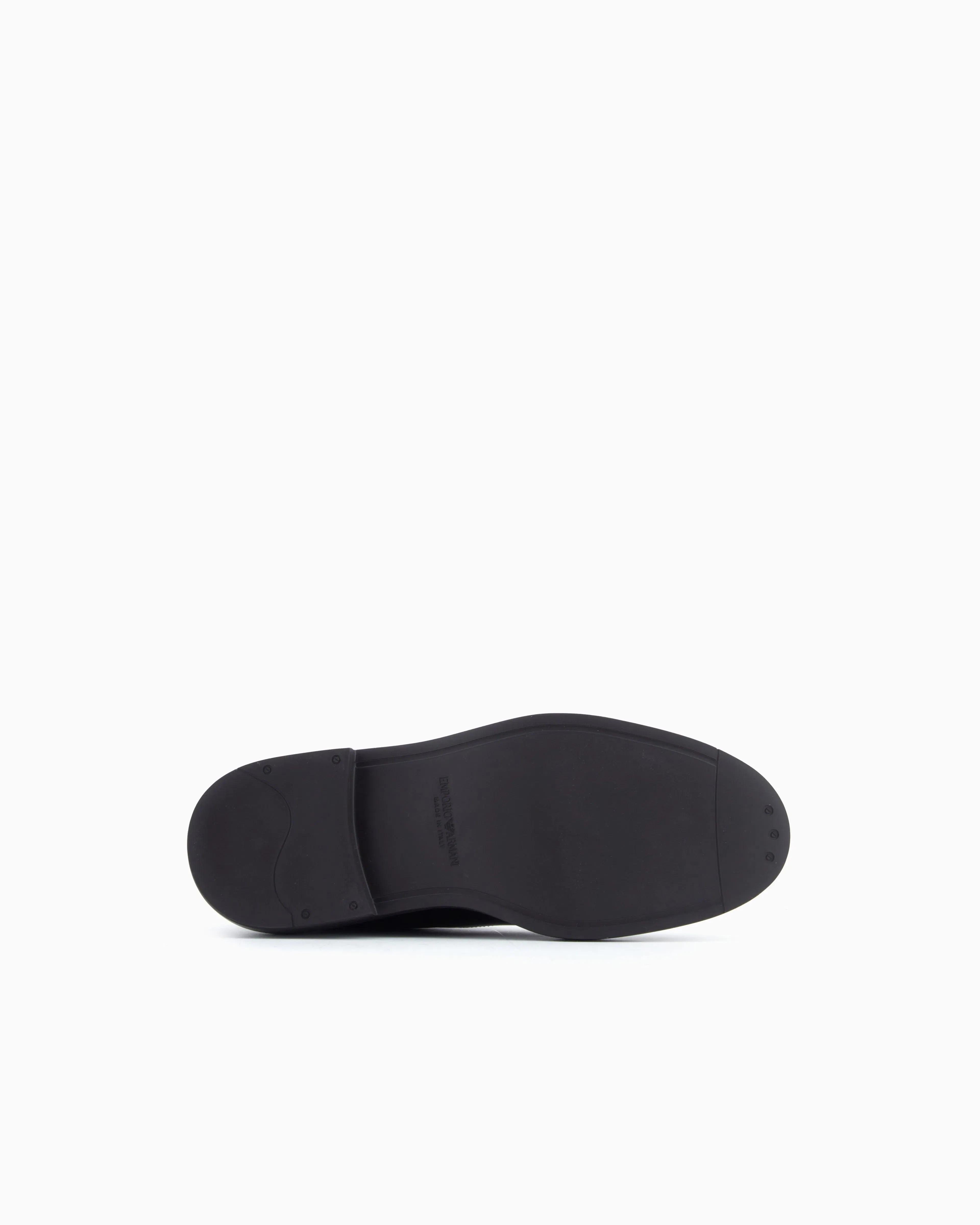Emporio Armani Brushed Leather Monkstraps Brown