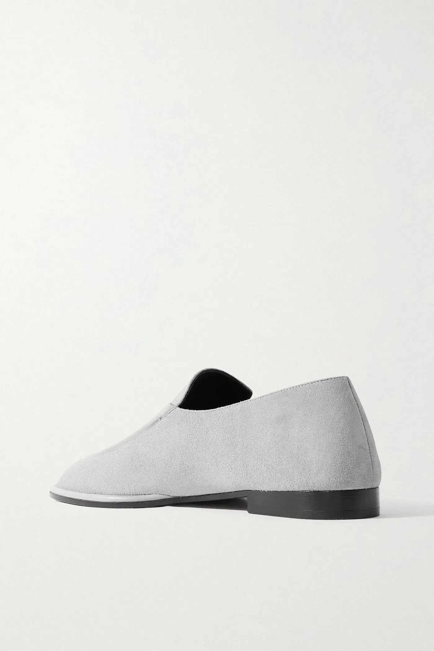 Neous Polaris Leather-Trimmed Suede Loafers Gray Women's