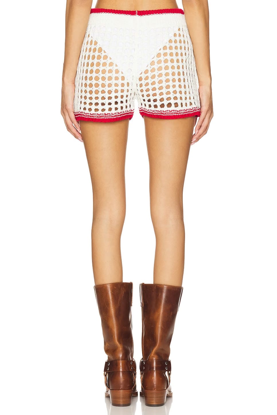 superdown Bronwin Short in White & Red