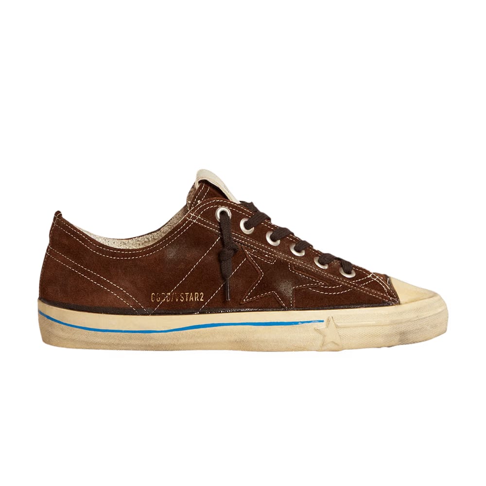 Golden Goose Wmns V-Star LTD 'Brown White Stitching'
