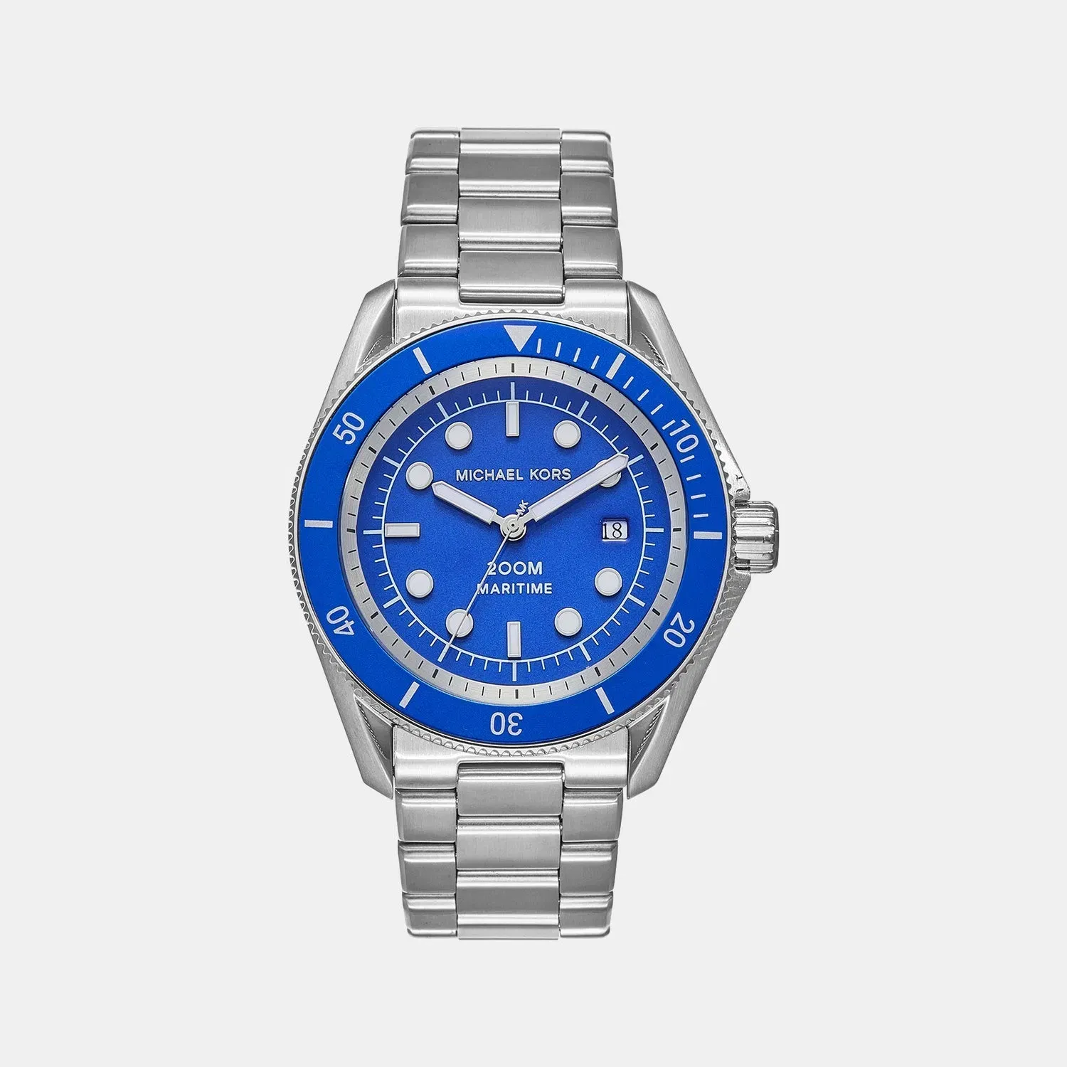Michael Kors Maritime Men Quartz Blue Dial Analog Stainless Steel Watch Mk9160