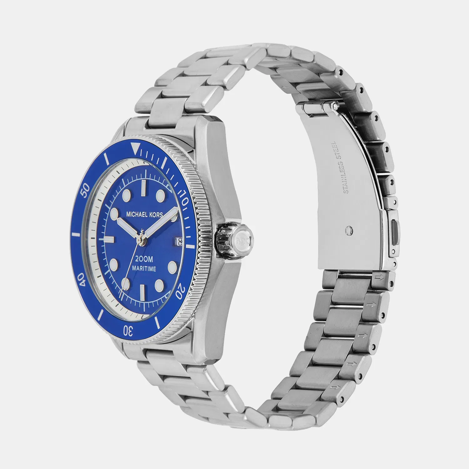 Michael Kors Maritime Men Quartz Blue Dial Analog Stainless Steel Watch Mk9160