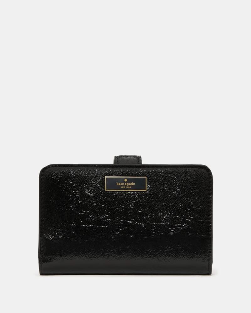 Bridget Crinkle Patent Medium Compact Bifold Wallet