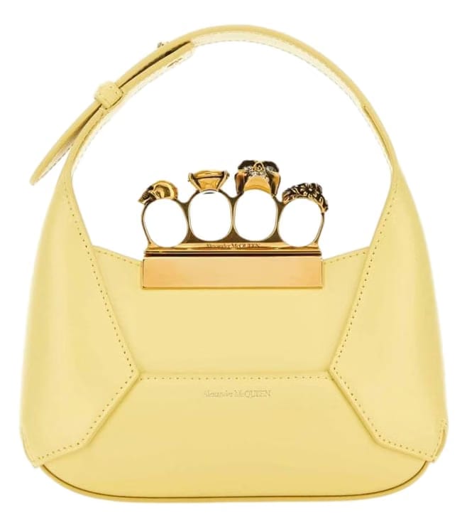 Yellow Jewelled Mini Shoulder Bag