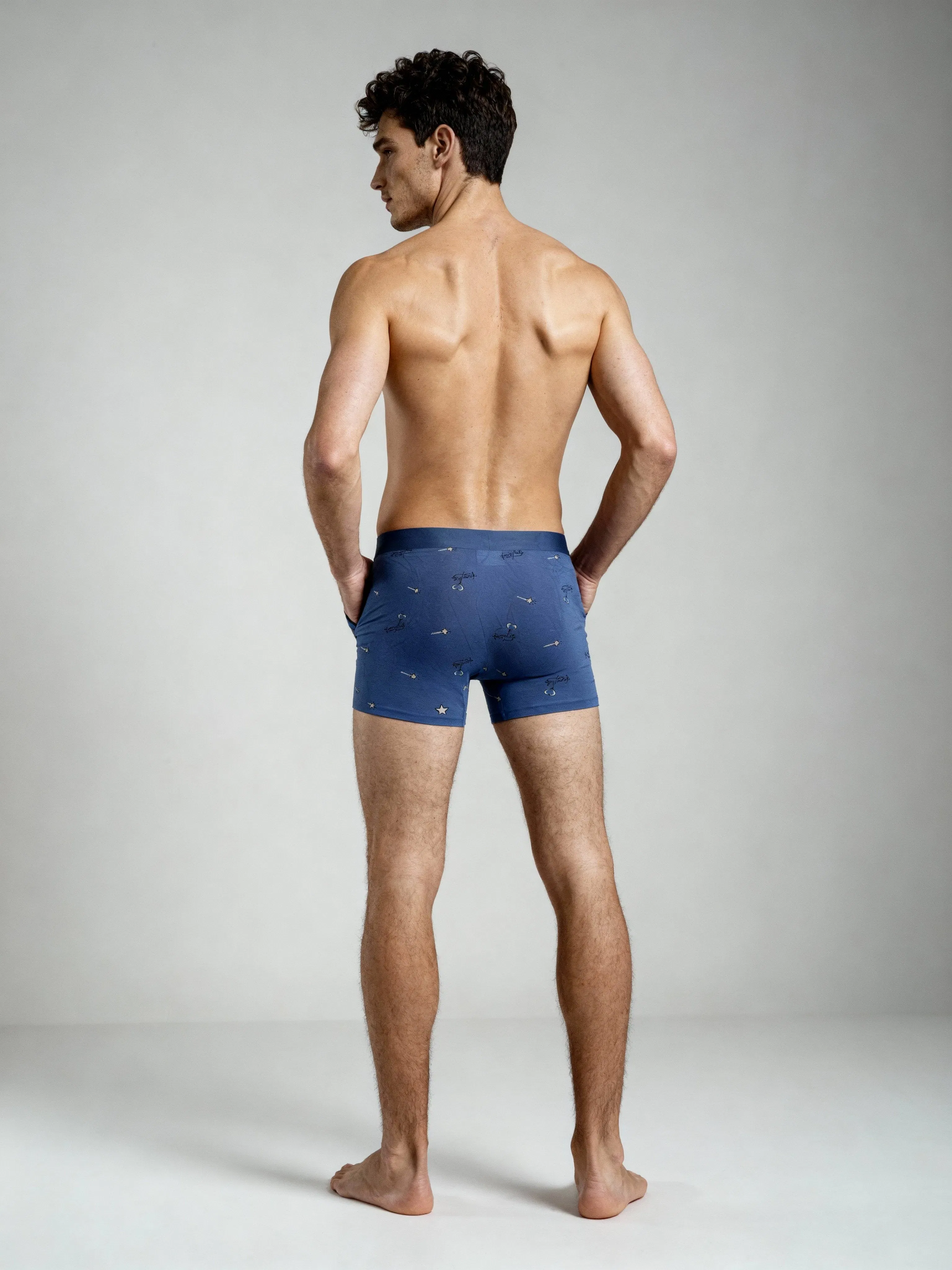 Men V Walks Starz printed Luxury Elastic Trunk by Manaca
