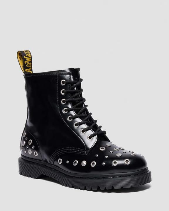 Dr Martens Studded Buttero Leather Boots - Black Buttero