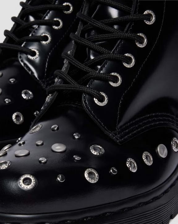 Dr Martens Studded Buttero Leather Boots - Black Buttero
