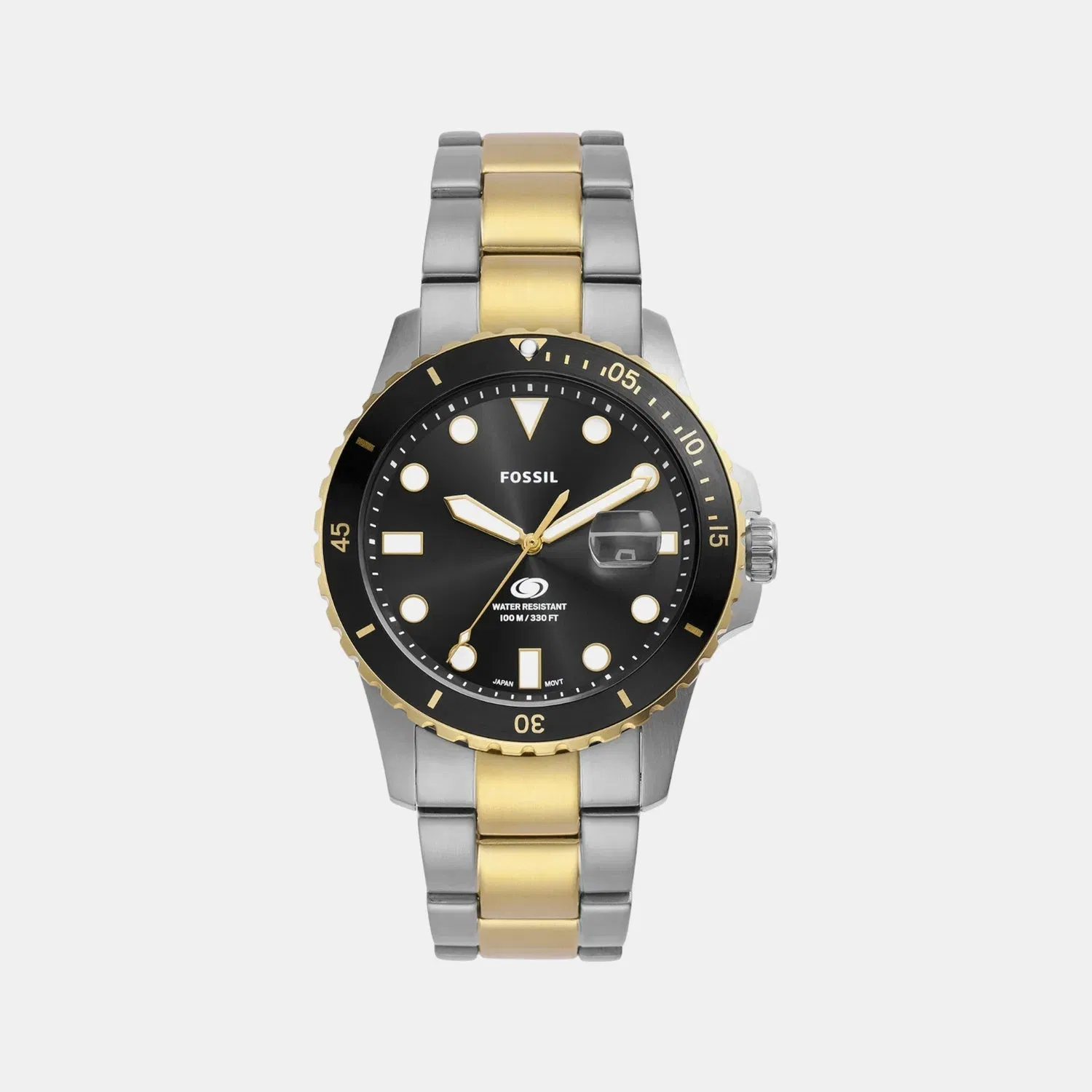Fossil Fossil Blue Dive Men Quartz Black Dial Analog Stainless Steel Watch Fs6031
