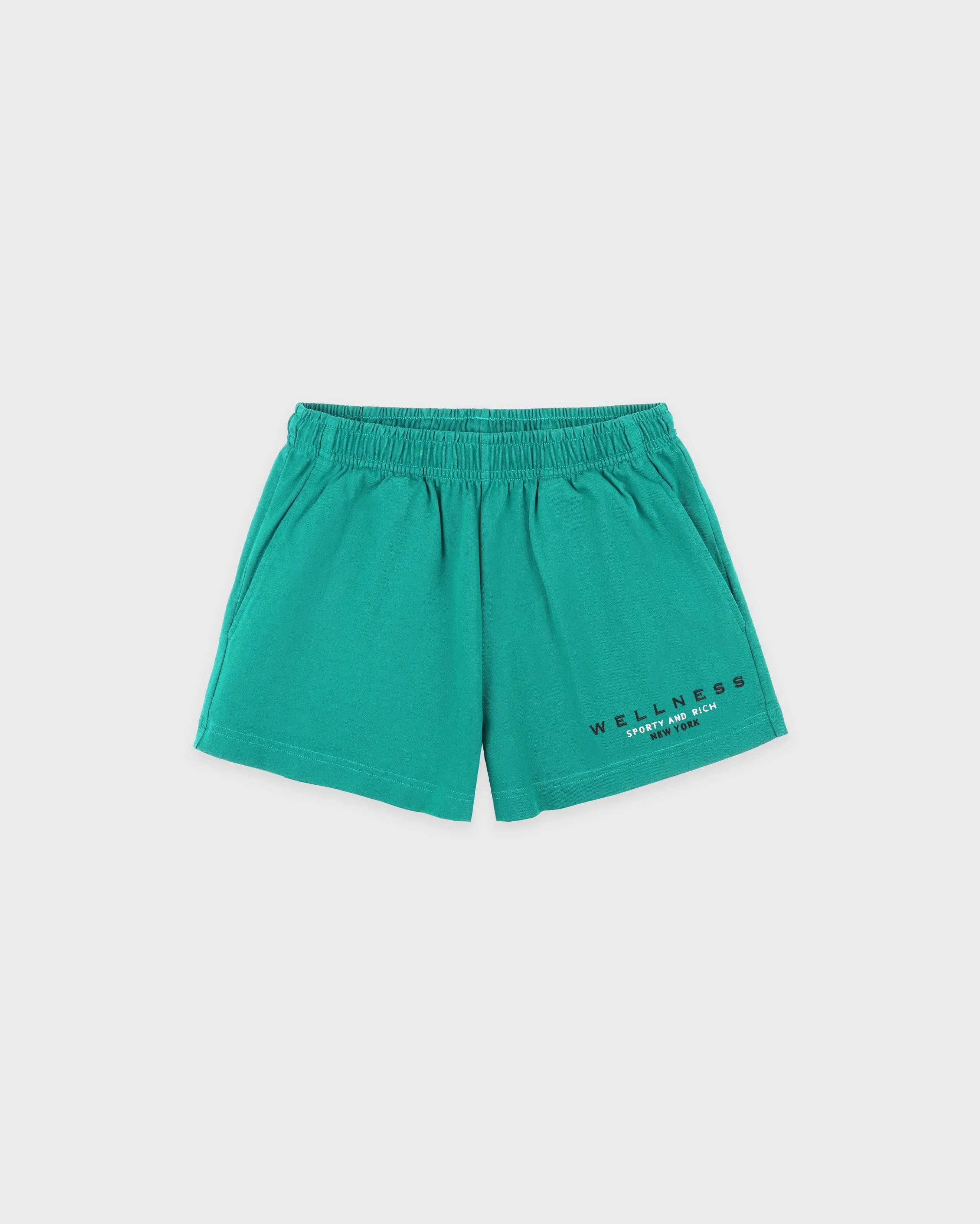 Spellout Embroidered Disco Short - Spring Green/Faded Black
