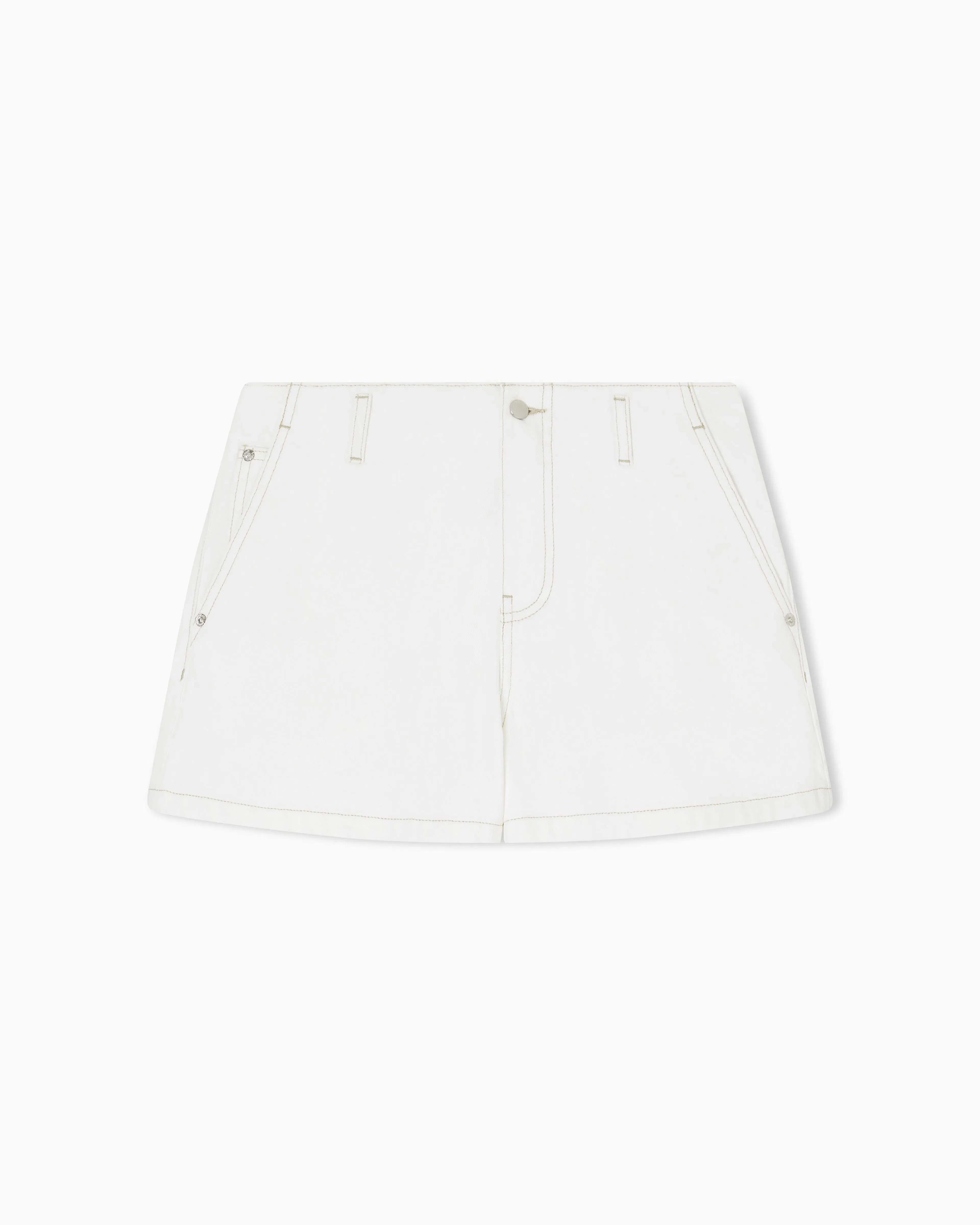 Emporio Armani Regular-fit shorts in garment-dyed drill