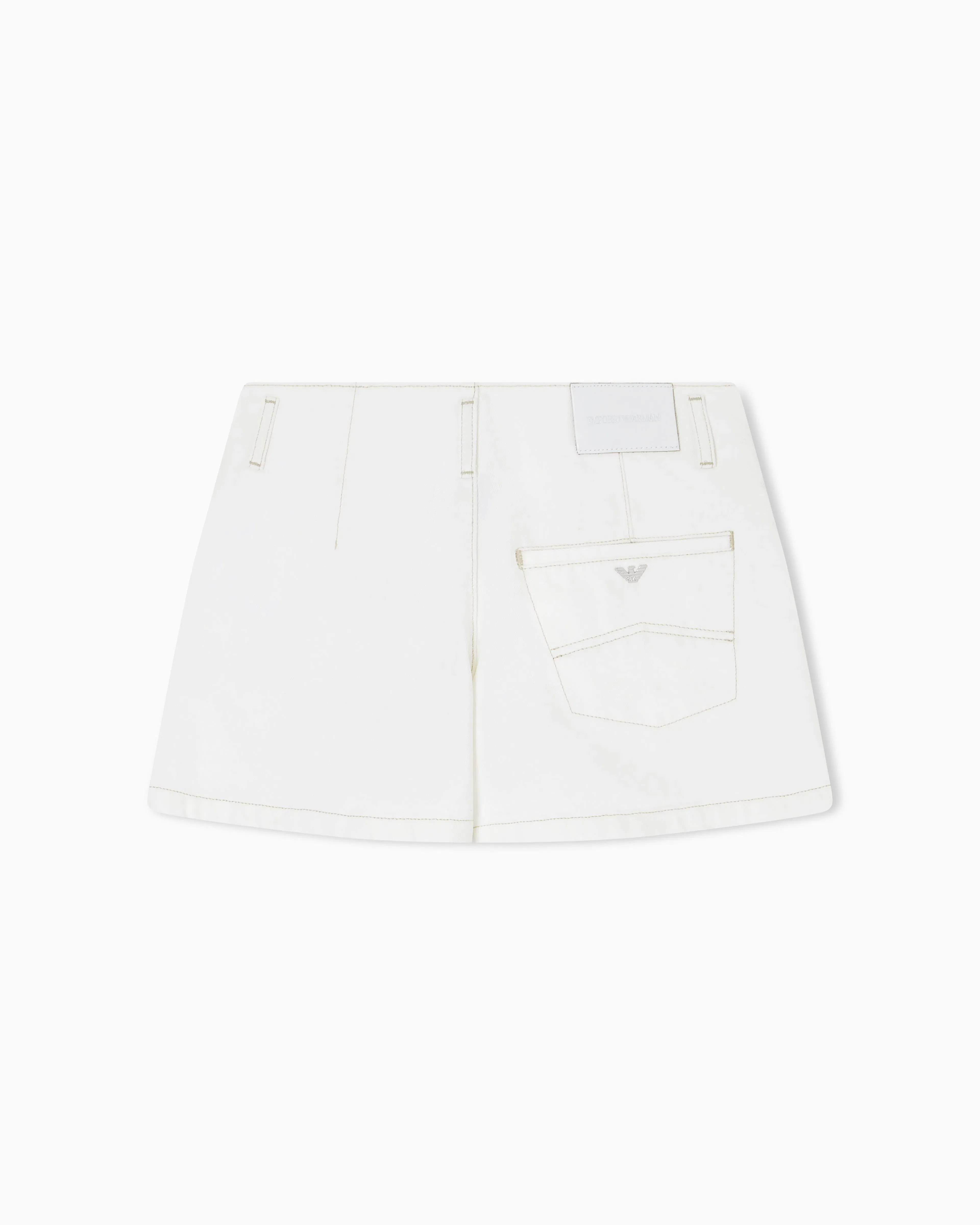 Emporio Armani Regular-fit shorts in garment-dyed drill