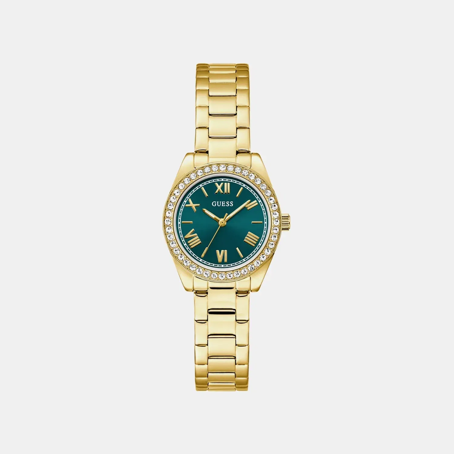 Guess Gd Mini Luna Women Quartz Teal Dial Analog Stainless Steel Gw0841L9