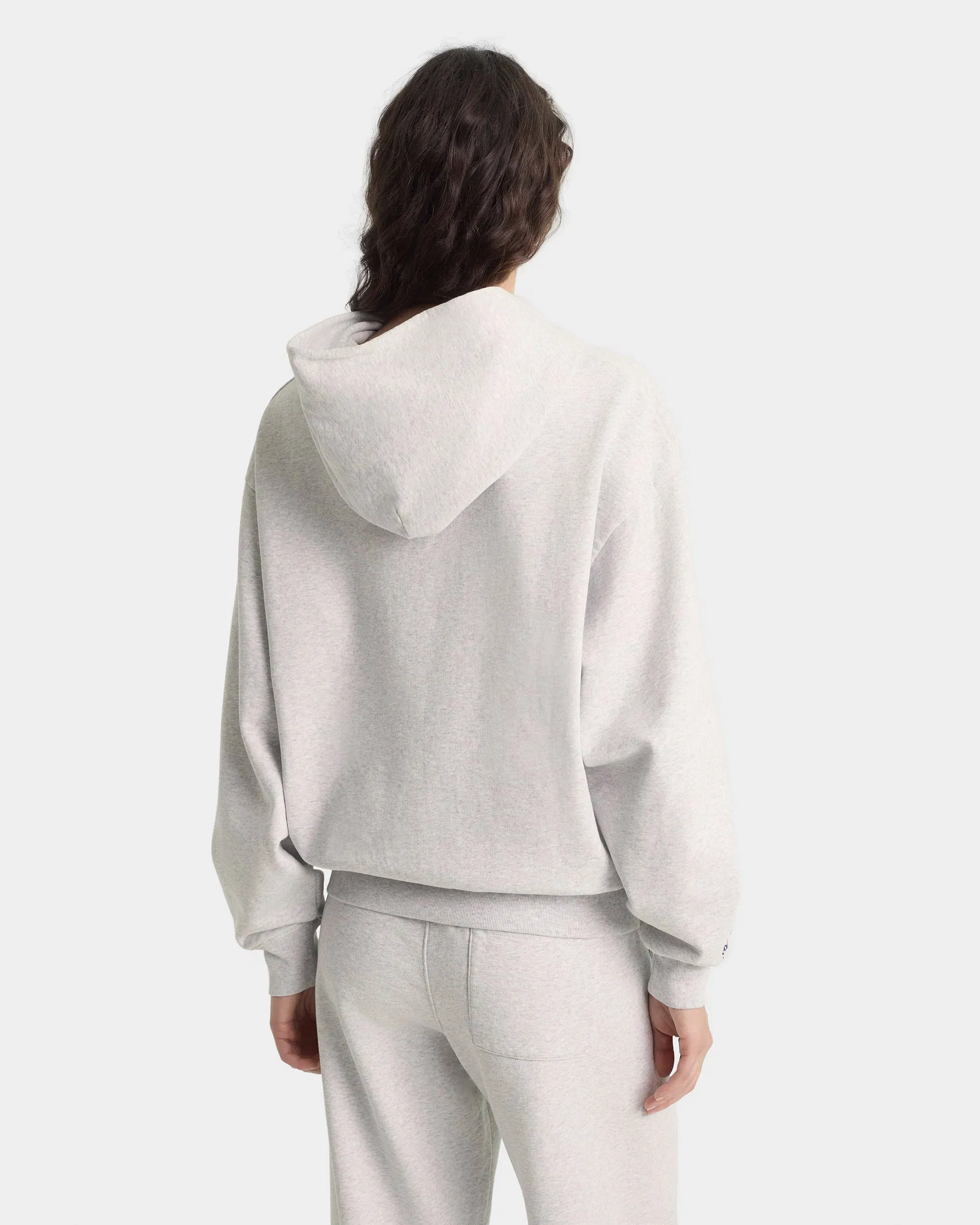 Heritage Yankees Serif Zip Hoodie - Heather Gray/Navy