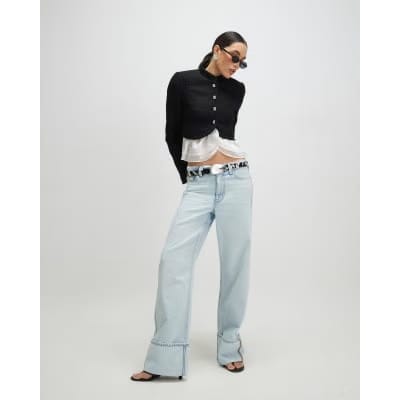 Black Frill Hem Trophy Jacket