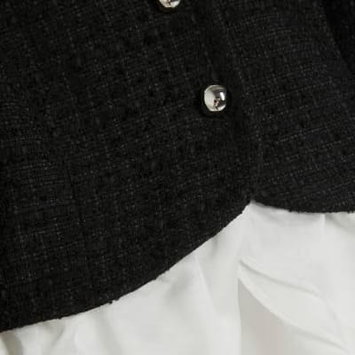Black Frill Hem Trophy Jacket