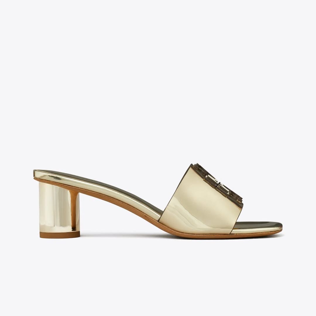 Tory Burch Ines Heeled Mule CRASH GOLD / GOLD