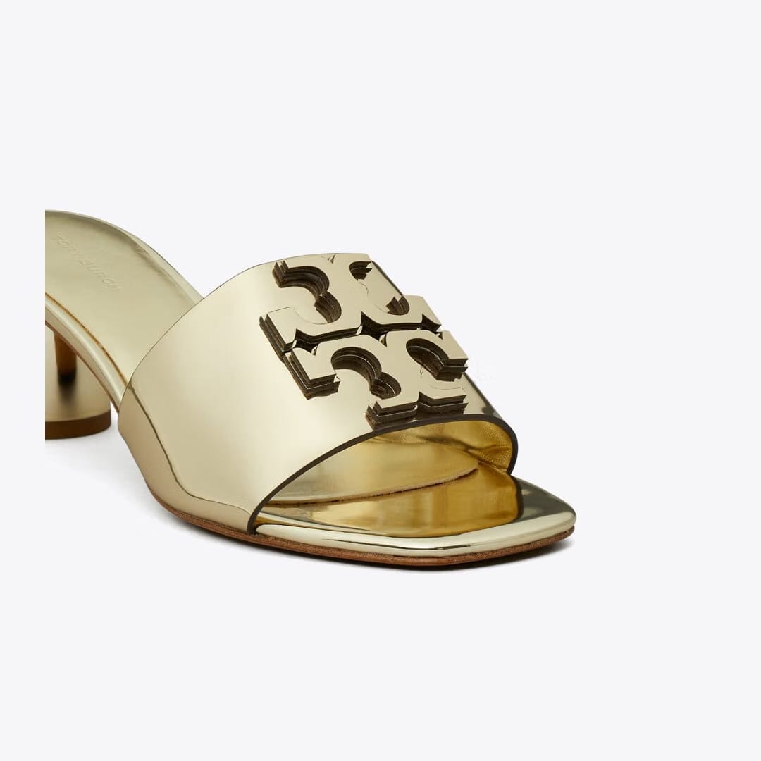 Tory Burch Ines Heeled Mule CRASH GOLD / GOLD