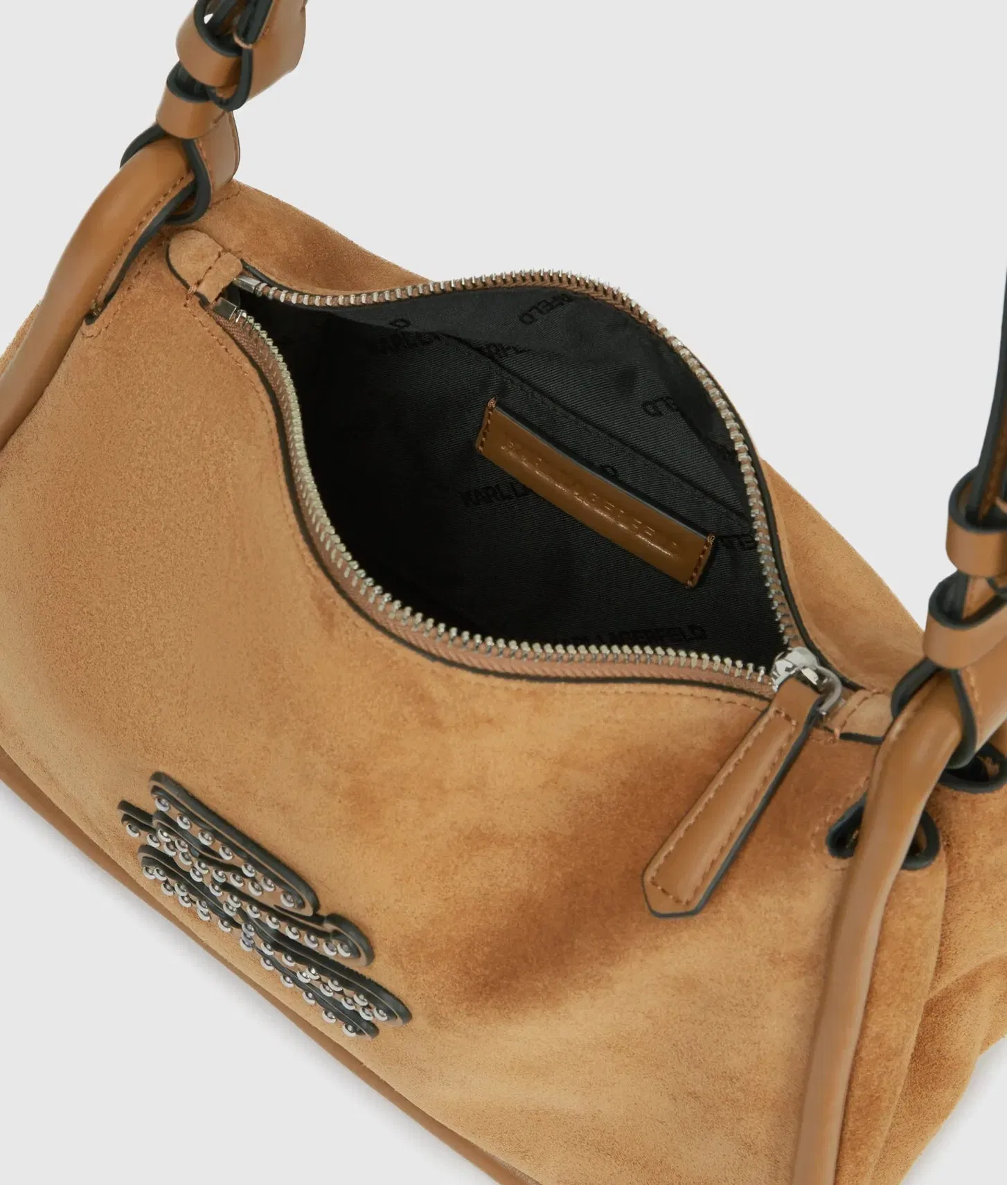 KarlLagerfeld Kautograph Patch Crossbody Bag Caramel