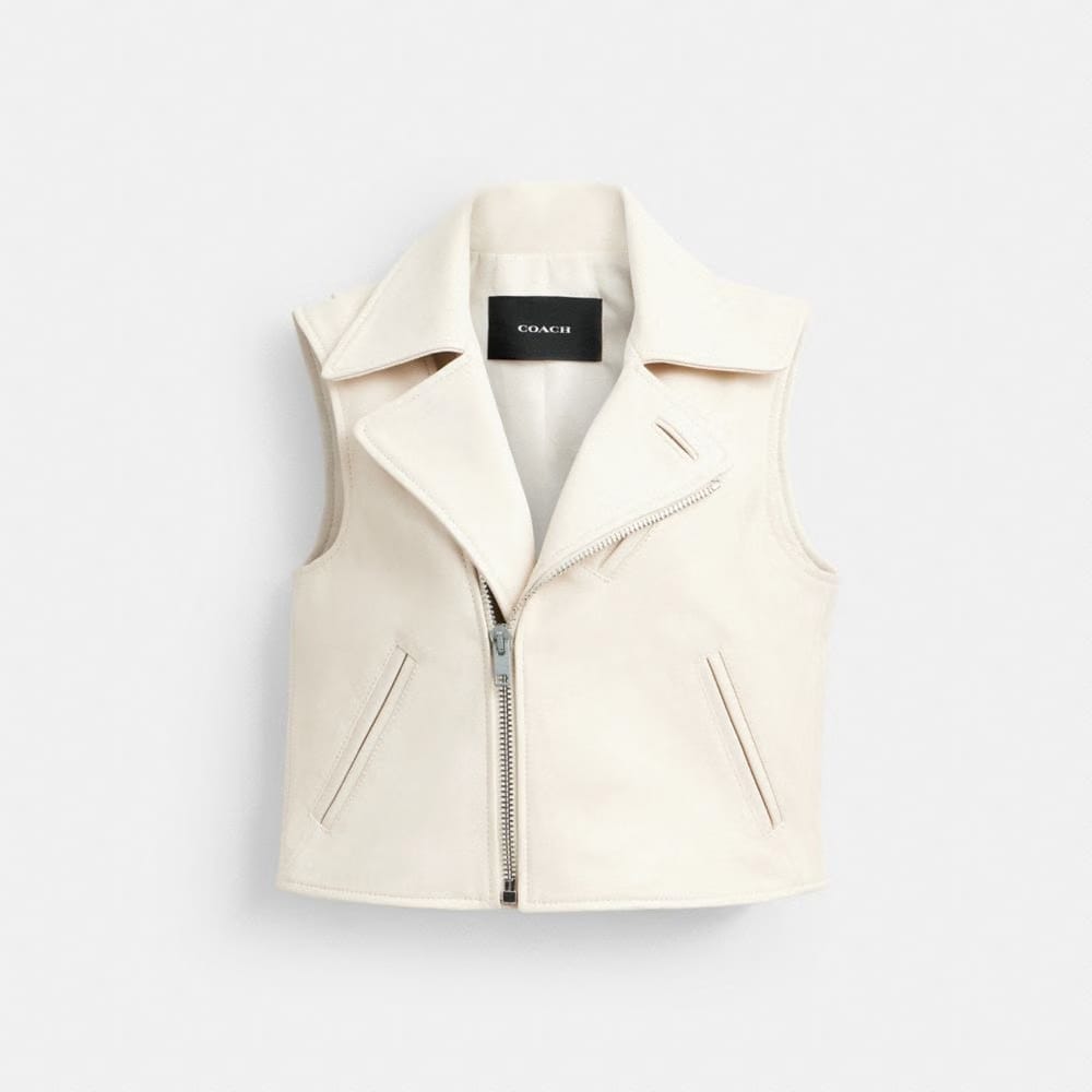 Leather Moto Vest