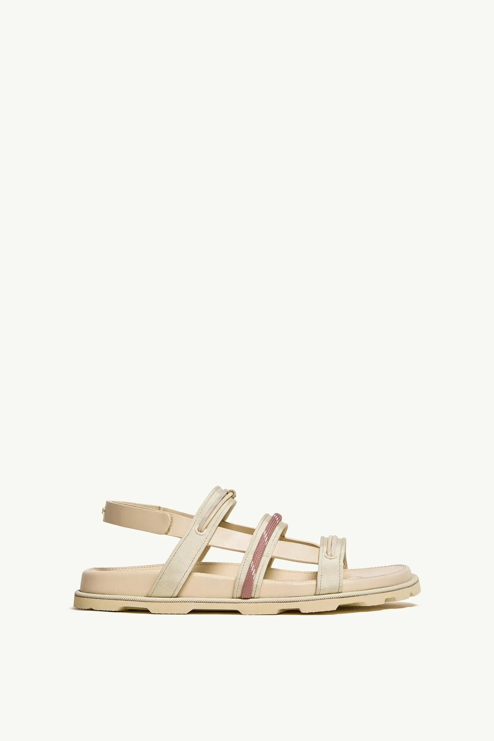Moncler Vera Isla Leather Sandals White Ivory
