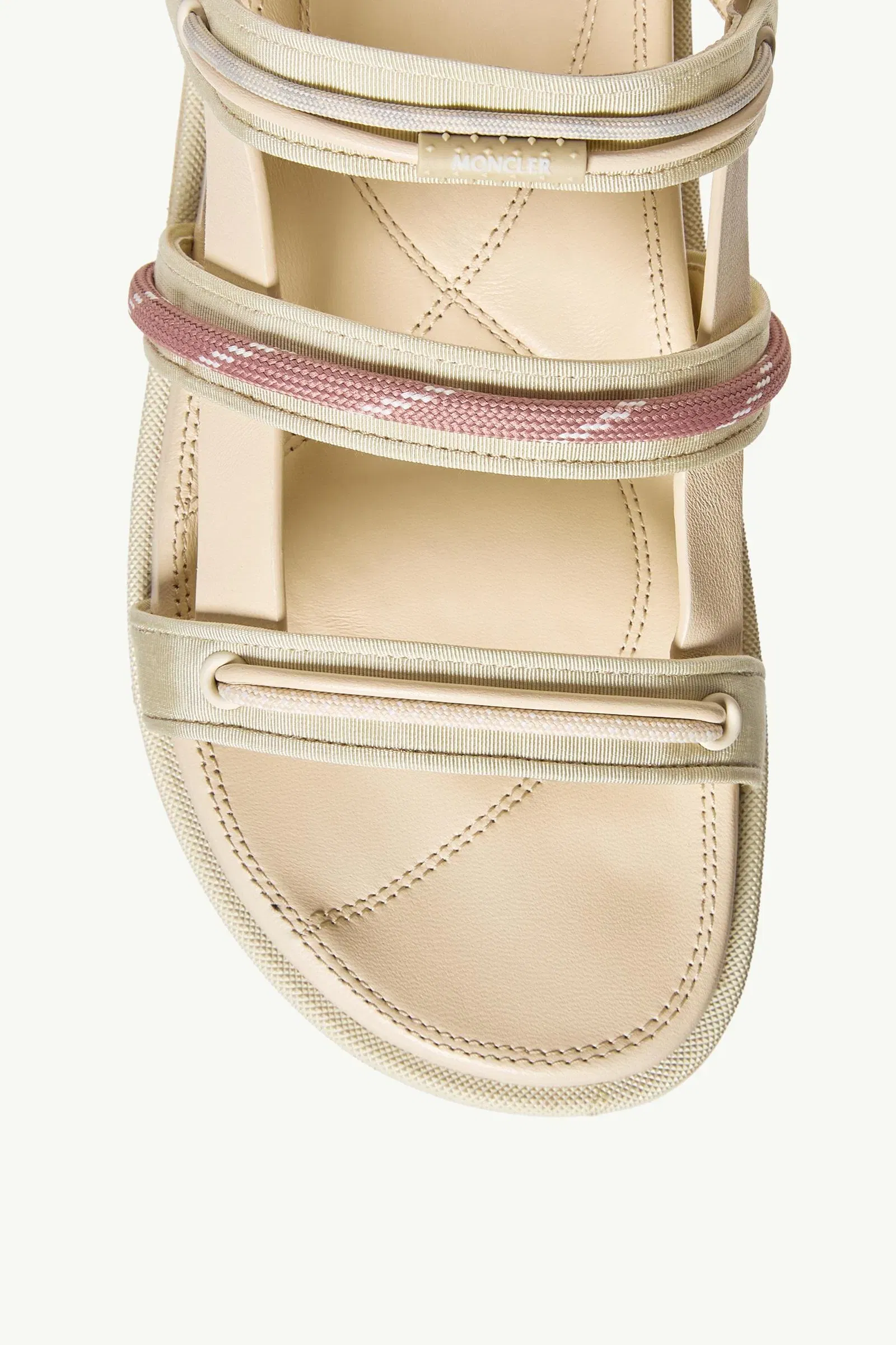 Moncler Vera Isla Leather Sandals White Ivory