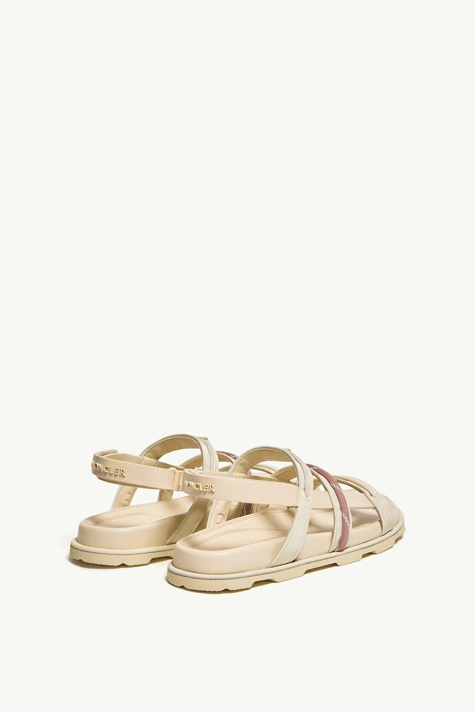 Moncler Vera Isla Leather Sandals White Ivory