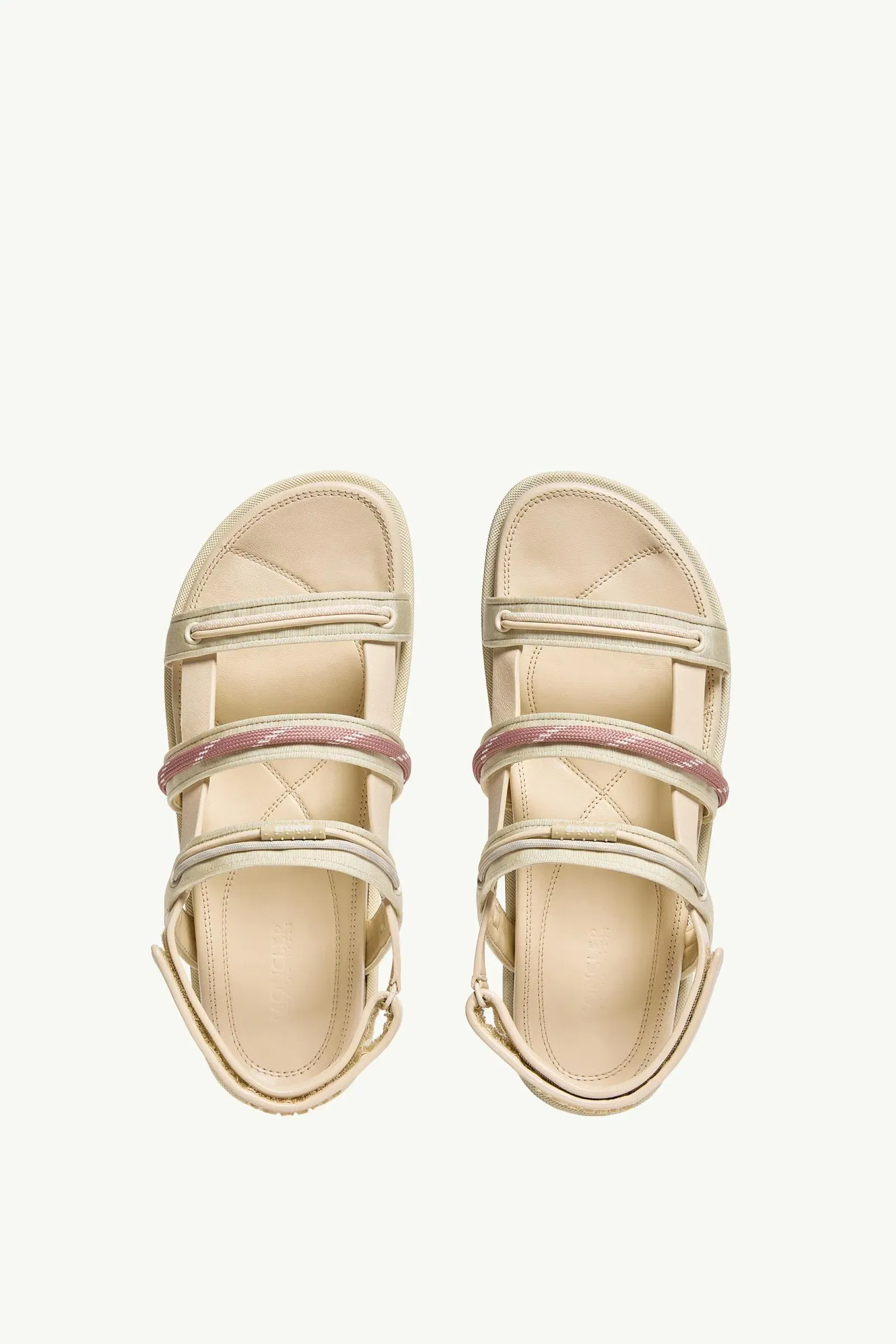 Moncler Vera Isla Leather Sandals White Ivory