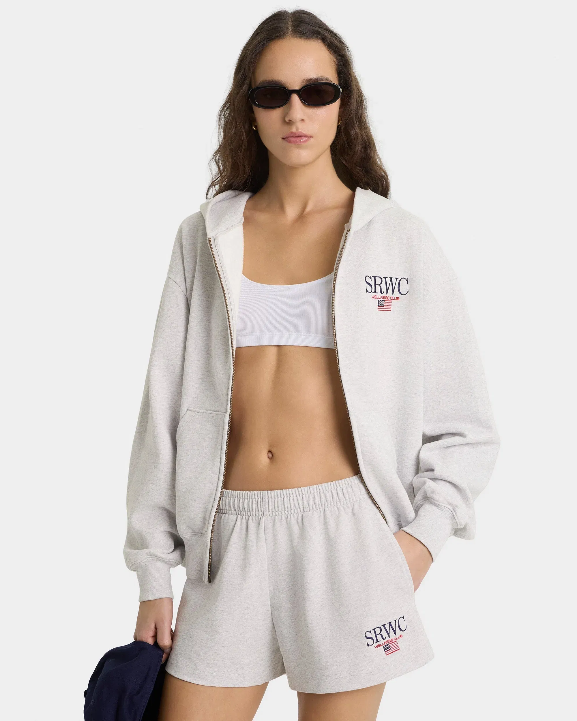 Nautical Embroidered Disco Short - Heather Gray