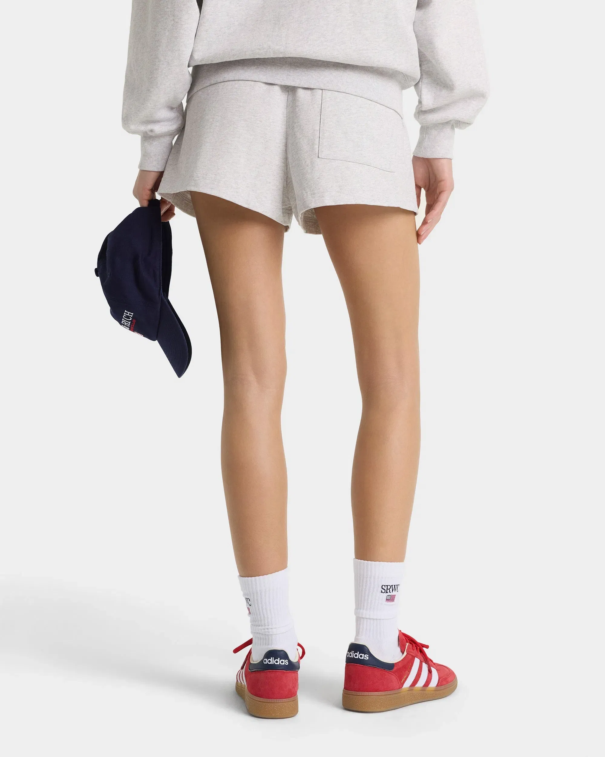 Nautical Embroidered Disco Short - Heather Gray