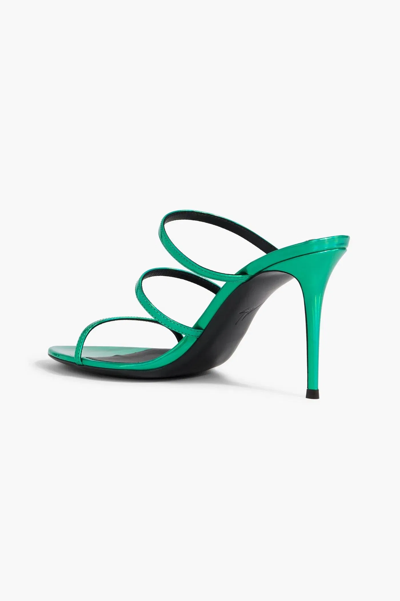 Giuseppe Zanotti Clandestino Patent-Leather Sandals Jade Women's