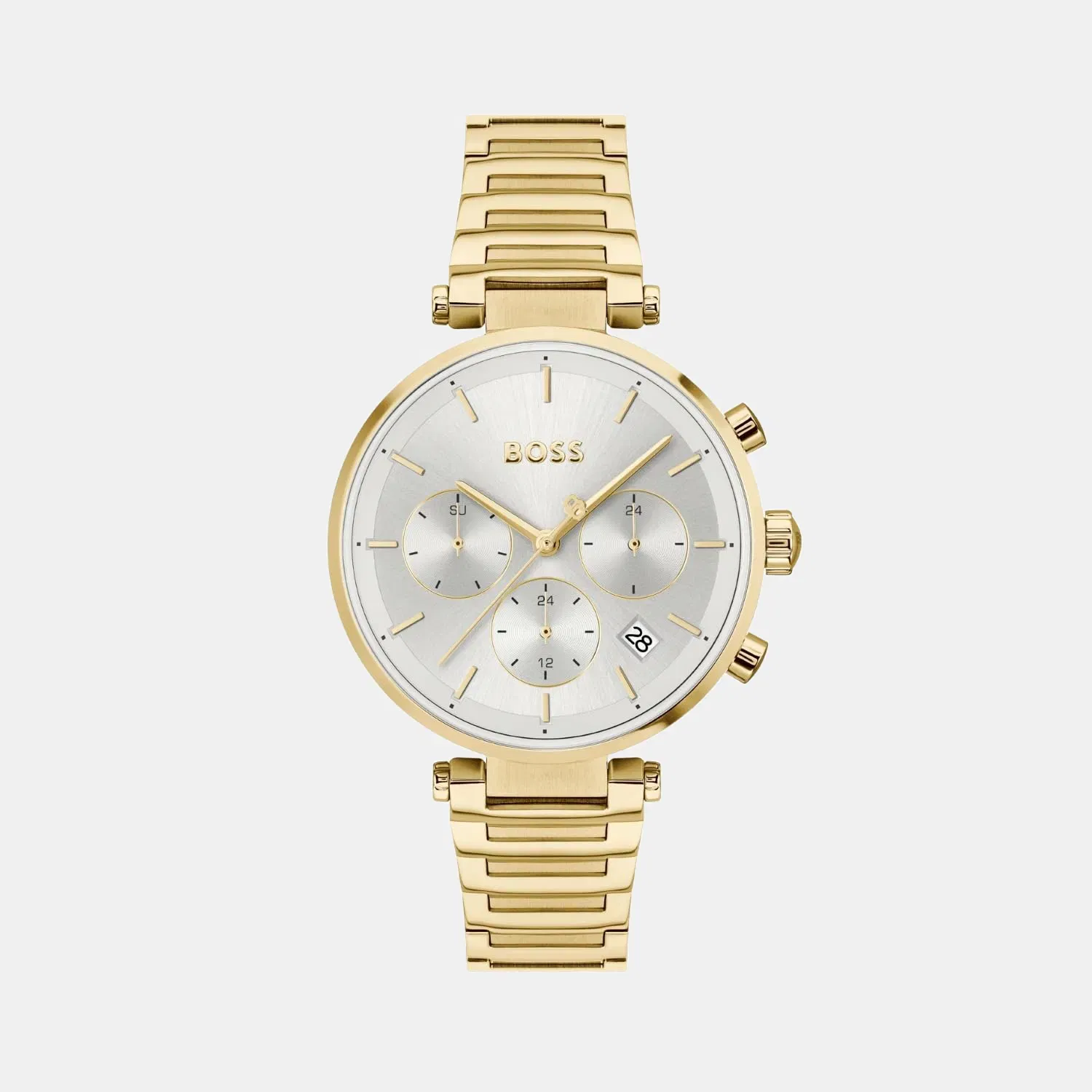 Boss Majesty Sport Women Quartz Silver Dial Multi-Function Stainless Steel Watch 1502775