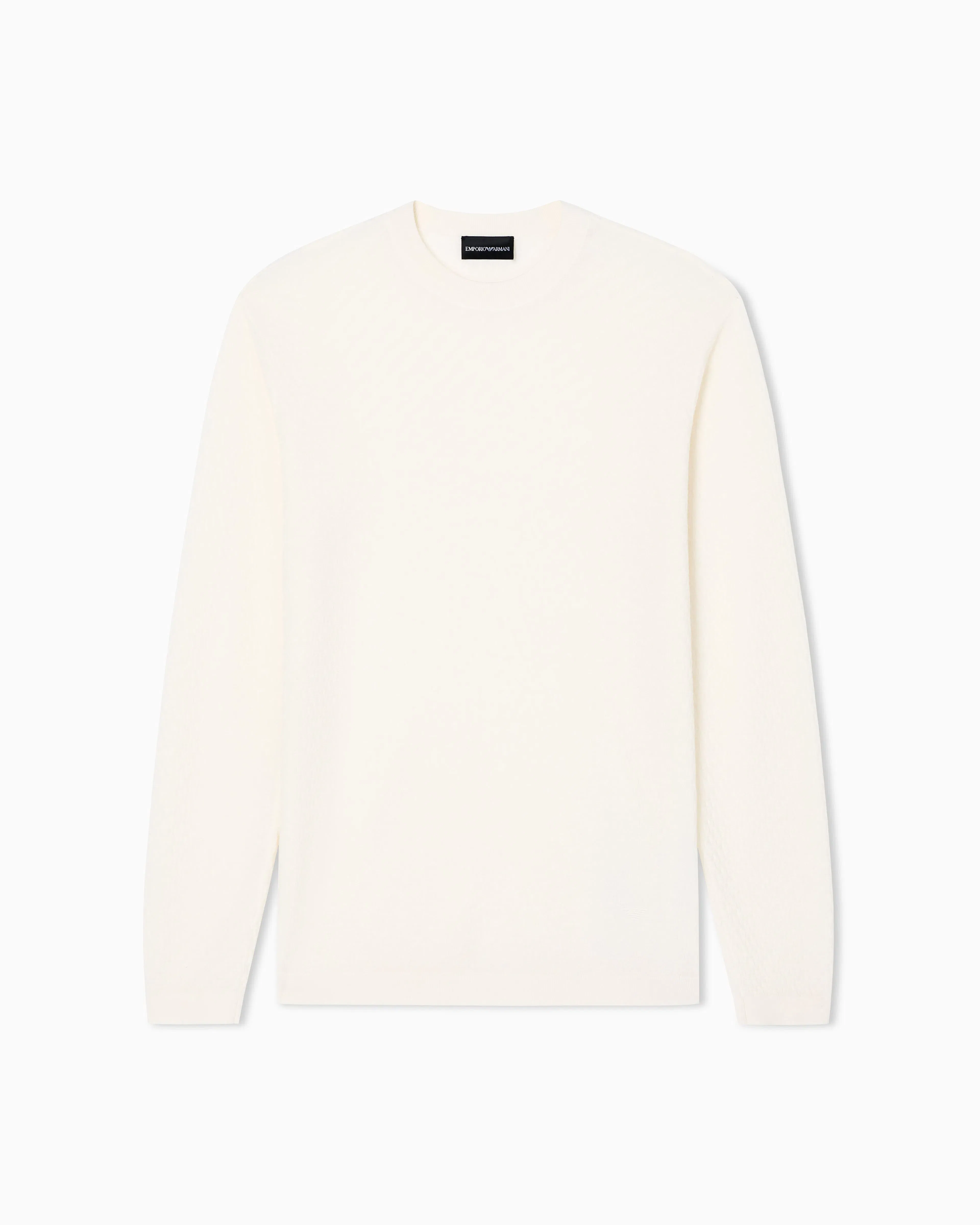 Emporio Armani Virgin-wool jumper with a check motif