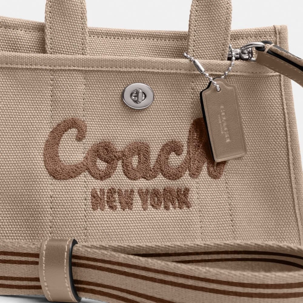 Coach Cargo Tote Bag 20 in Silver Dark Natural
