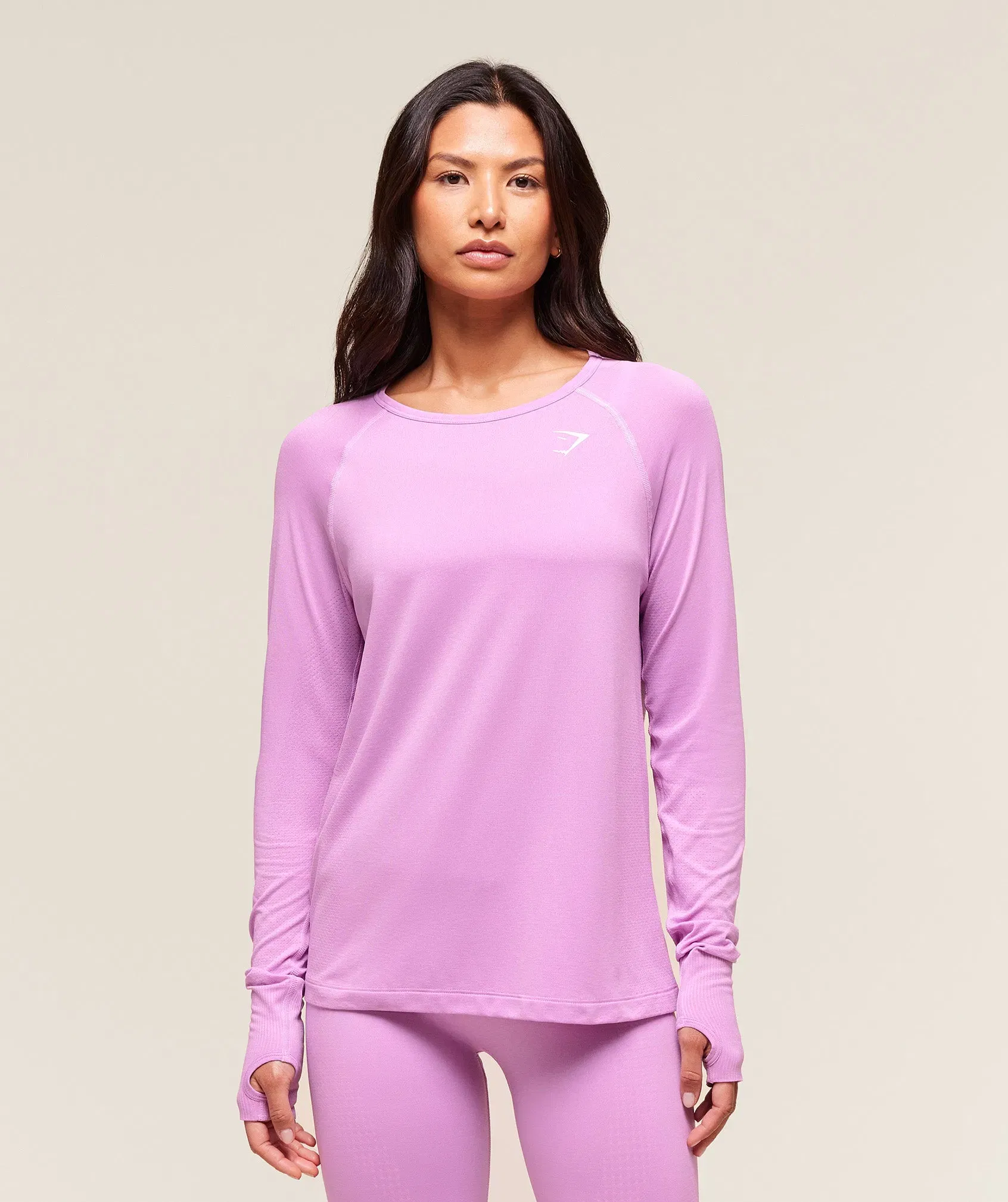 Gymshark Vital Light Long Sleeve Top - Sour Pink Marl