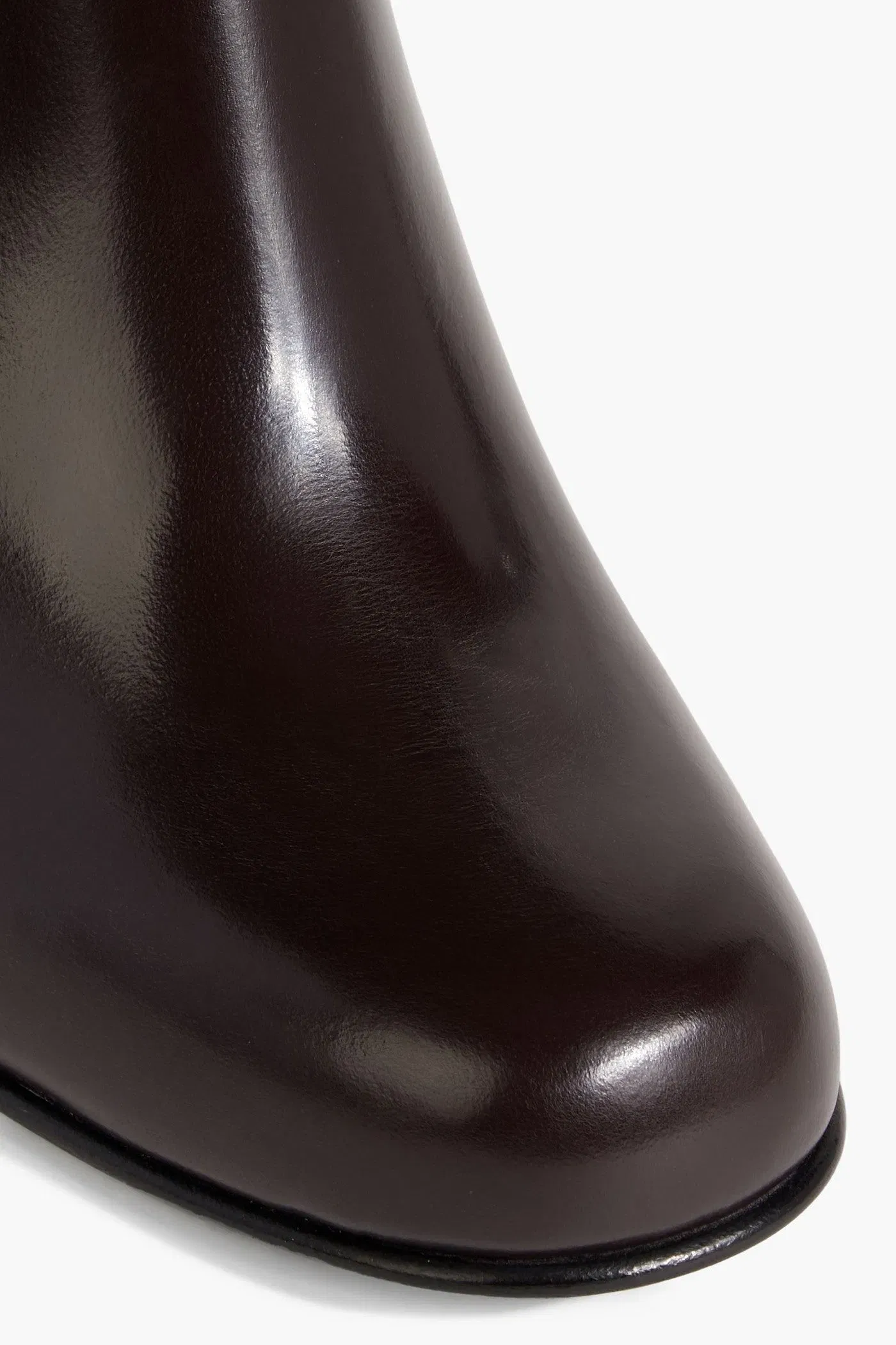 Valentino Garavani Vlogo Leather Ankle Boots Grape Women's