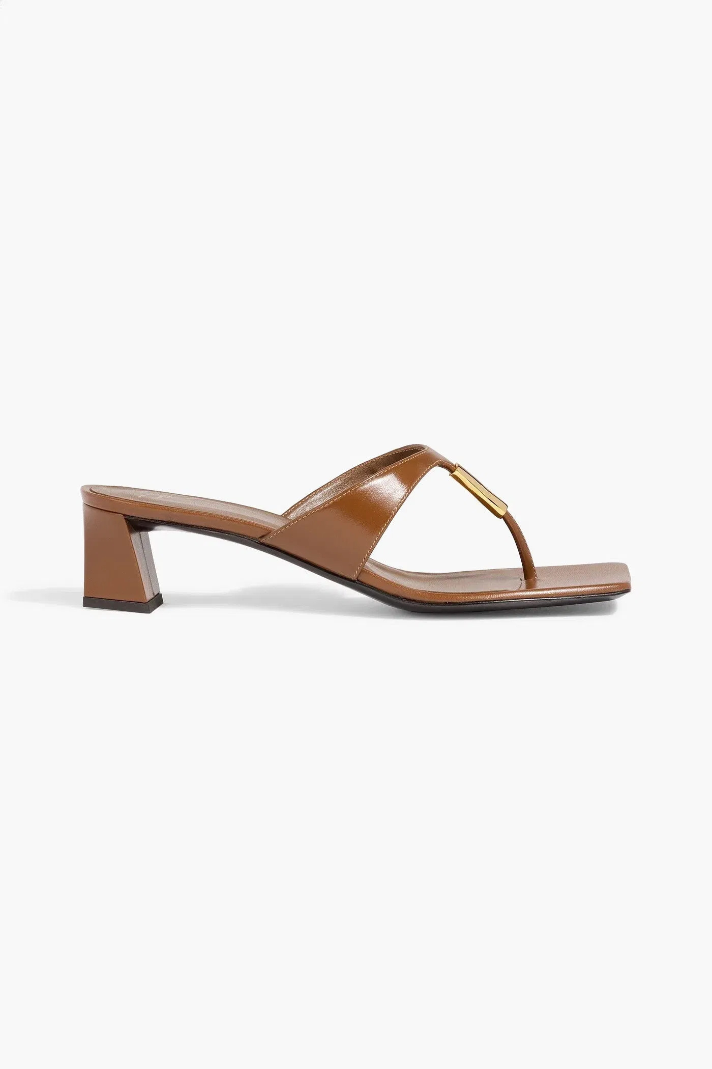 Giuseppe Zanotti Pepita 45 Embellished Leather Mules Brown Women's