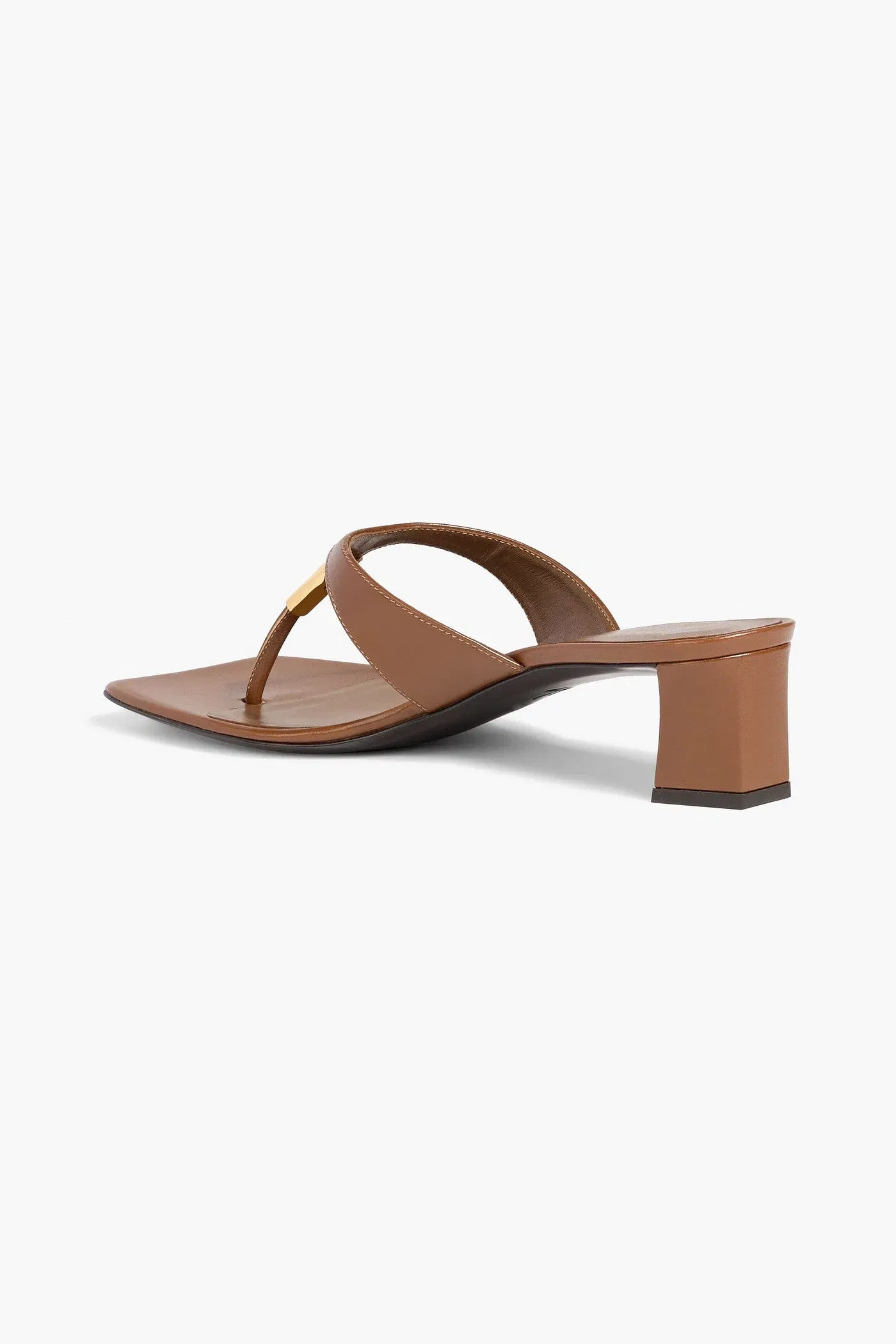 Giuseppe Zanotti Pepita 45 Embellished Leather Mules Brown Women's