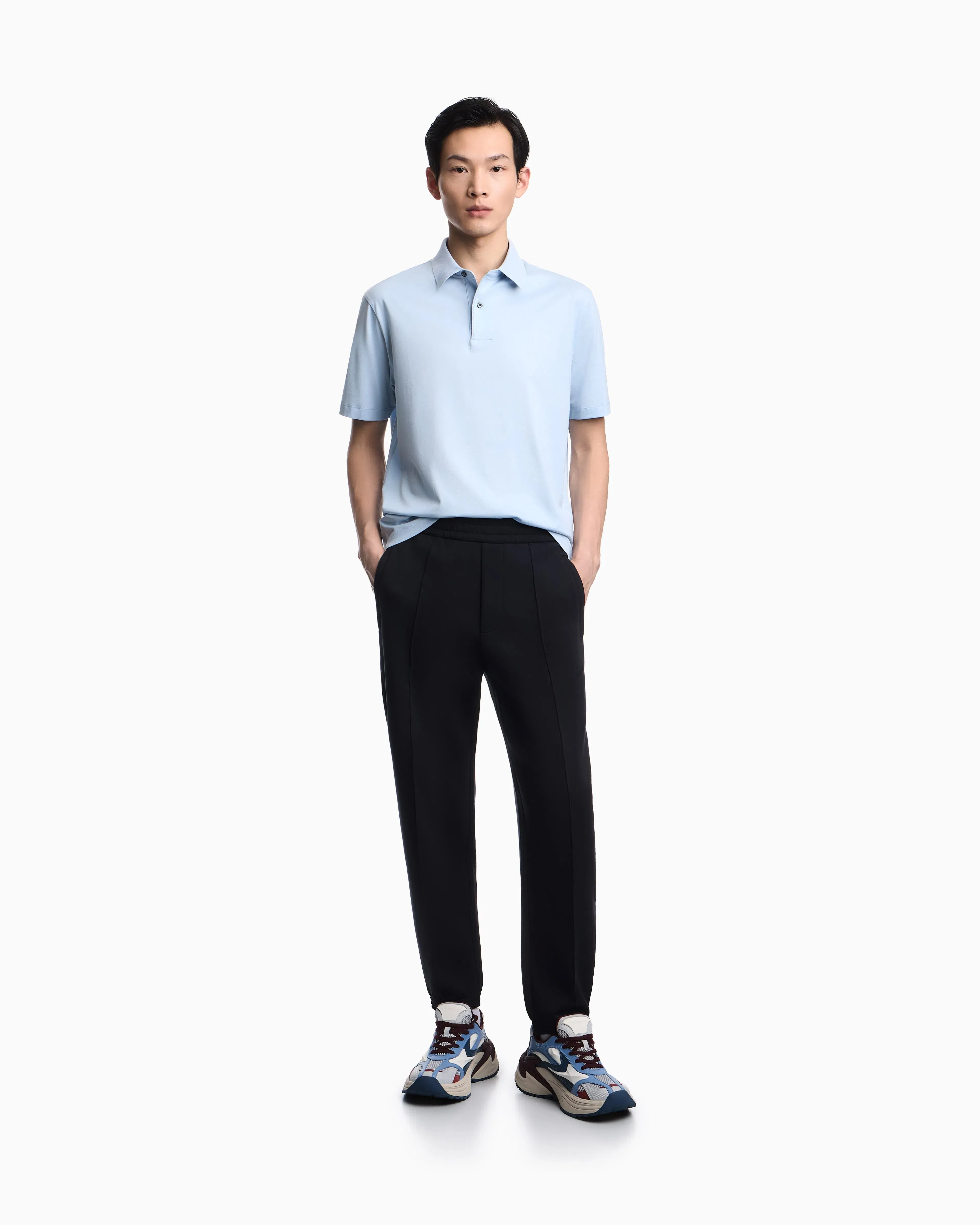 Emporio Armani Loose-fit, lightweight jersey polo shirt