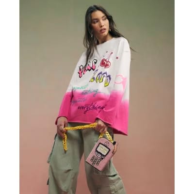 White Year Zero Dip Dye Sweatshirt