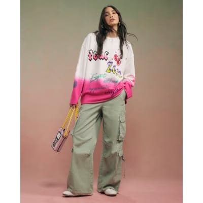 White Year Zero Dip Dye Sweatshirt