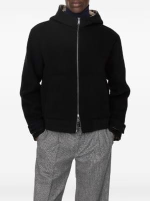 Burberry reversible wool hooded jacket