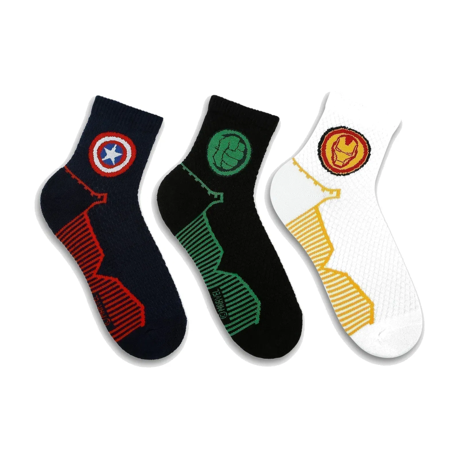 Men’s Marvel Themed Sporty High Ankle Socks